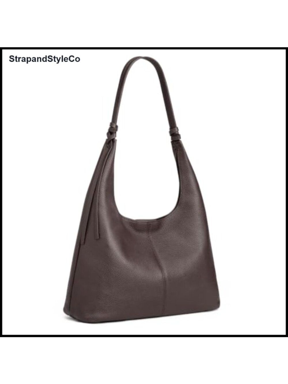 Genuine Leather Slouchy Hobo Shoulder Bag Lightweight Spacious